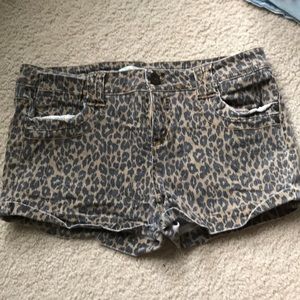 Nordstrom’s cheetah print jean shorts